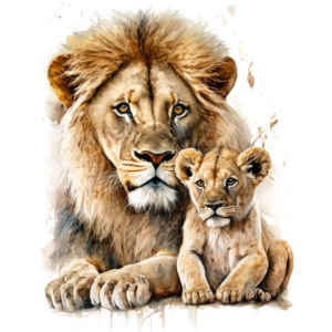 Father And Baby Lion 1.png