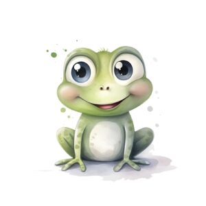 764 cute Frog watercolor 03.png