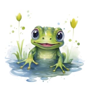 764 cute Frog watercolor 10.png