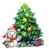 Christmas Tree And Snowman (1).png