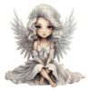 Silver Christmas Angel 4.png