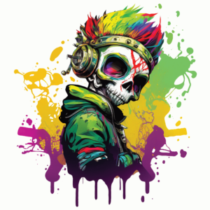 1€ Sale - Cooles Skelett Graffiti - 7cm