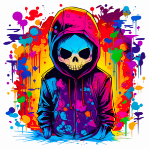 1€ Sale - Graffiti Skelett - 7cm