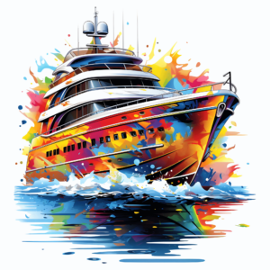 1€ Sale - Schiff Rainbow - 7cm