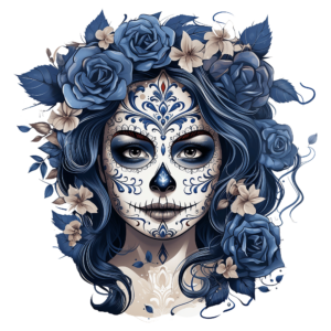 1€ Sale - La Catrina Blau - 7cm