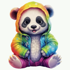 1€ Sale - Panda Rainbow - 7cm