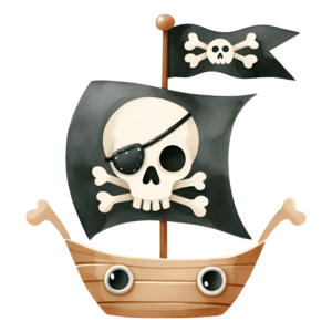 1€ Sale - Piratenschiff - 7cm