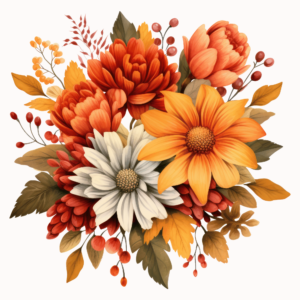 1€ Sale - Blumenstrauß Herbst - 7cm
