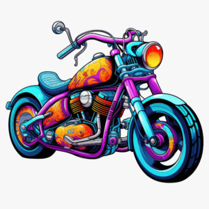 1€ Sale - Motorrad Bunt - 7cm