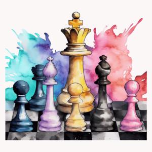 1€ Sale - Schach Bunt - 7cm