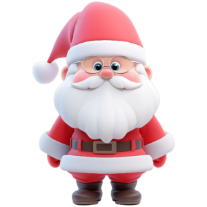 1€ Sale - 3D Weihnachtsmann - 7cm