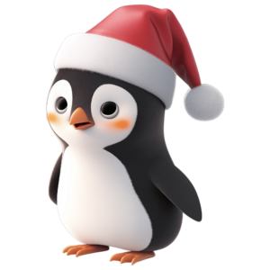 1€ Sale - 3D Weihnachtspinguin - 7cm