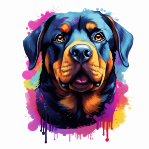 1€ Sale - Rottweiler Bunt - 7cm