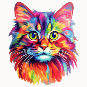 1€ Sale - Katze Rainbow - 7cm