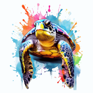 1€ Sale - Schildkröte Bunt - 7cm