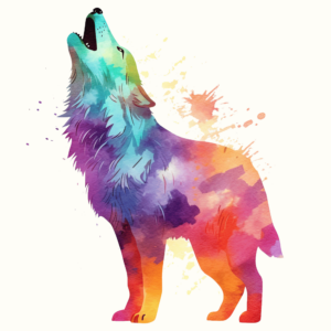 1€ Sale - Wolf Rainbow - 7cm