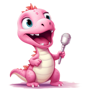 1€ Sale - Dino Pink Singen - 7cm