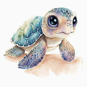 1€ Sale - Schildkröte Mädchen Türkis - 7cm