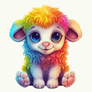 1€ Sale - Schaf Rainbow - 7cm