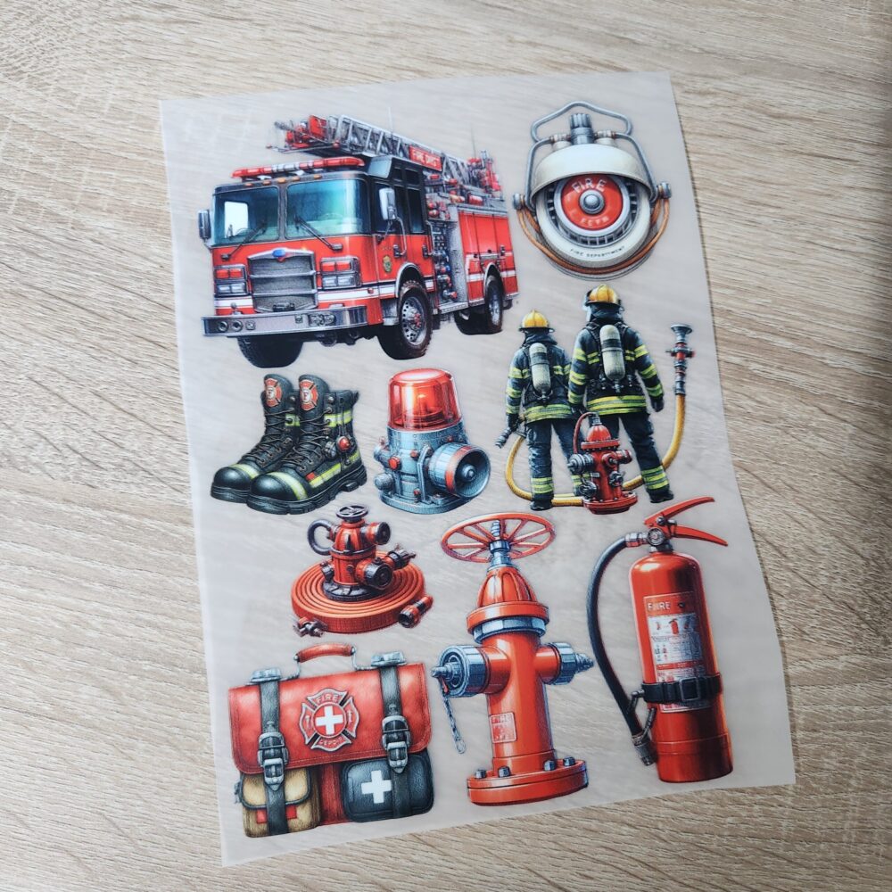 Bügelbilder Themenbogen A5/A4/A3 - Feuerwehr