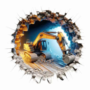 1€ Sale - Bagger Höhle Hell - 7cm