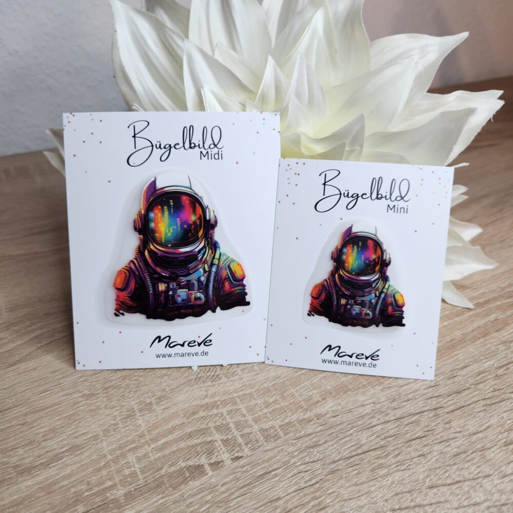 Midi/Mini Bügelbilder Designkarte - Astronaut