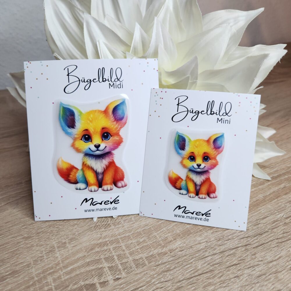 Midi/Mini Bügelbilder Designkarte - Fuchs