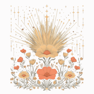 Bügelbild - Dekor - Flower - Lichterstrahl