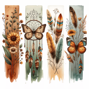 Bügelbild - Design - Boho - Feder