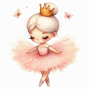 Bügelbild - Ballerina - Rosa
