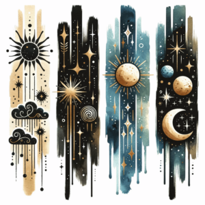 Bügelbild - Design - Mond - Dark