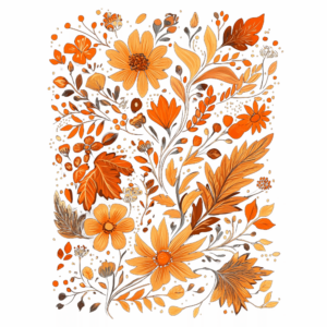 Bügelbild - Herbstzeit - Flower