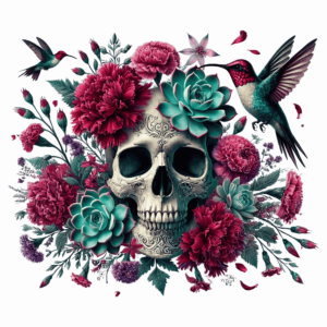 Bügelbild - Skull - Kaktus
