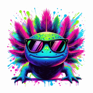 Bügelbild - Axolotl - Cool