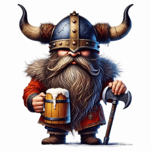 Bügelbild - Wikinger - Bier