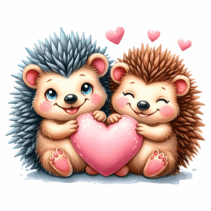 Bügelbild - Igel - Love