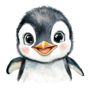Bügelbild - Pinguin - Baby