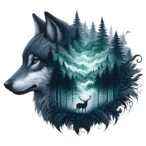 Bügelbild - Wolf - Wild - Forrest 1