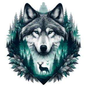 Bügelbild - Wolf - Wild - Forrest 2