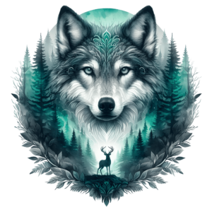 Bügelbild - Wolf - Wild - Forrest 3