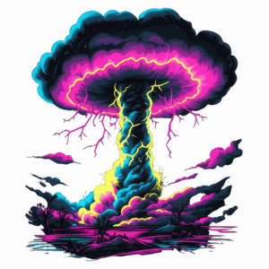 Bügelbild - Atompilz