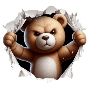 Bügelbild - Teddy - Aufreißend
