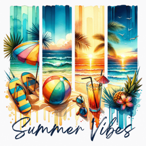 Bügelbild - Design - Beach