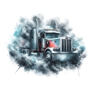 Bügelbild - Truck - Grau
