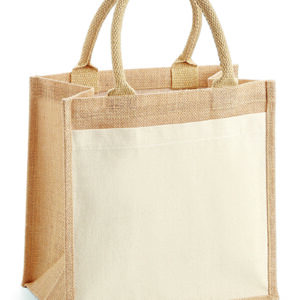 Cotton Pocket Jute Midi Bag