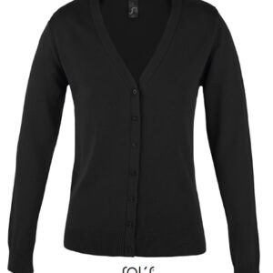 Women´s Golden V-Neck Knitted Cardigan