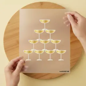 Bügelbild/Sticker - Sekt - Turm