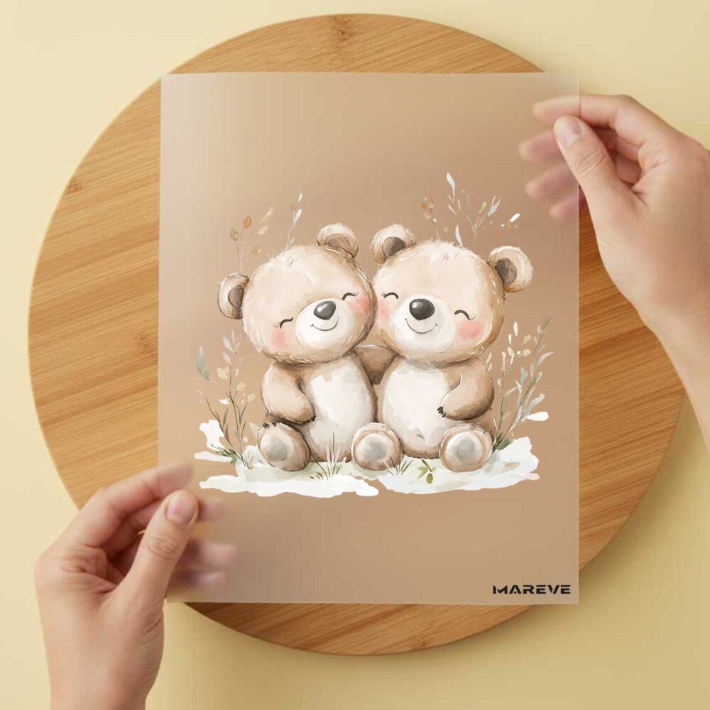 Bügelbild/Sticker - 2er Teddybären