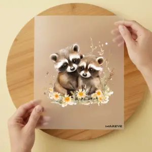 Bügelbild/Sticker - 2er Waschbären