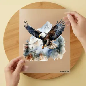 Bügelbild/Sticker - Adler - Berge